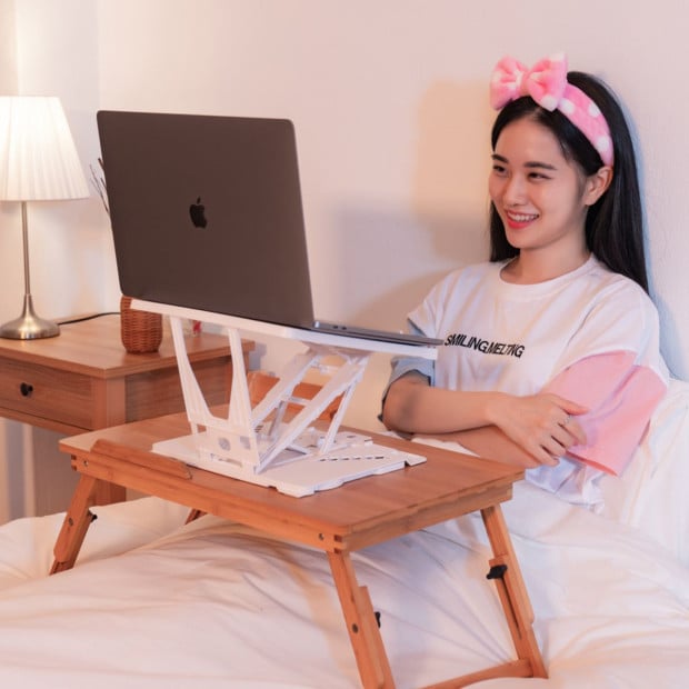Adjustable Laptop Stand Foldable Tablet Book Holder - Black Image 11