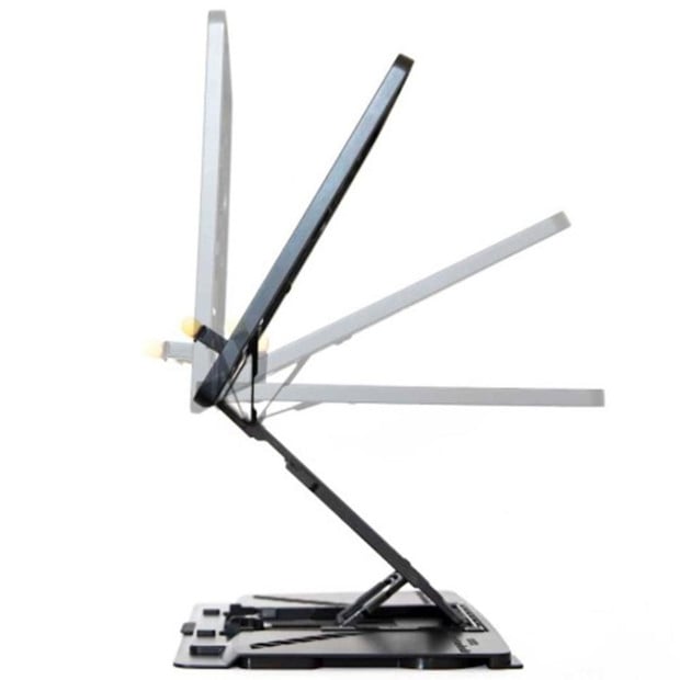 Adjustable Laptop Stand Foldable Tablet Book Holder - Black Image 12