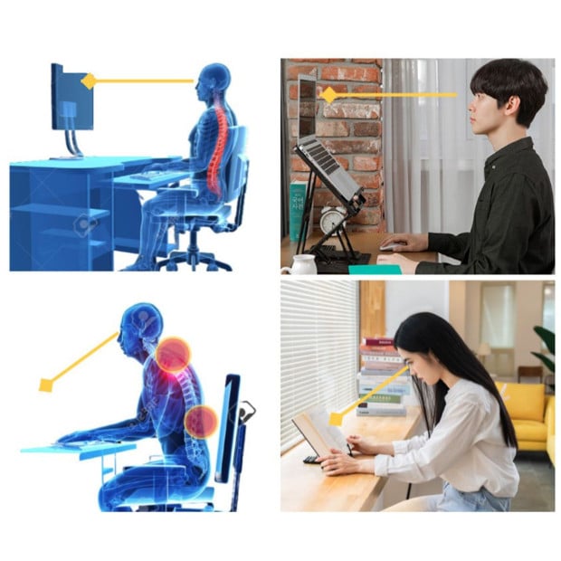 Adjustable Laptop Stand Foldable Tablet Book Holder - Black Image 9