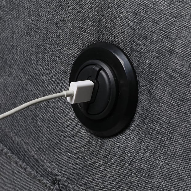 Recliner Chair Electric Lift Armchair Lounge Fabric Sofa USB Charge Grey Image 5