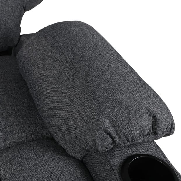 Recliner Chair Electric Lift Armchair Lounge Fabric Sofa USB Charge Grey Image 6