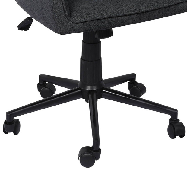 Office Chair Fabric Computer Gaming Adjustable Black Image 4