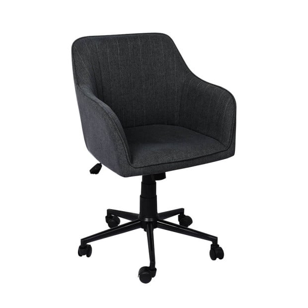 Office Chair Fabric Computer Gaming Adjustable Black