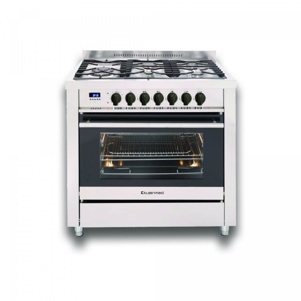 Kleenmaid 90cm Dual Fuel Freestanding Oven Work Burner On LHS OFS9021