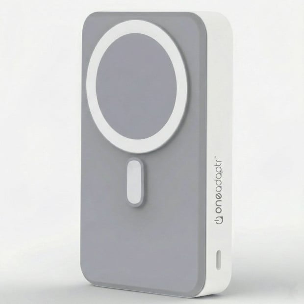 OneAdaptr OneGo Grey 5 in 1 MagSafe Charging Stand Power Bank Image 5