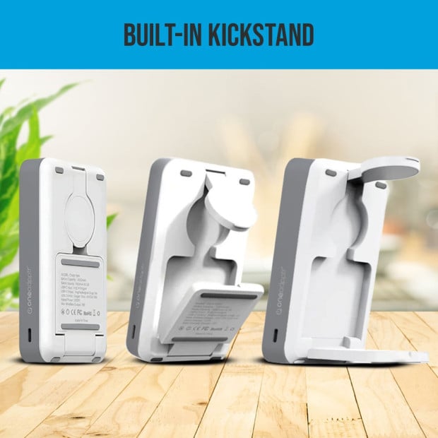 OneAdaptr OneGo White 5 in 1 MagSafe Charging Stand Power Bank Image 8