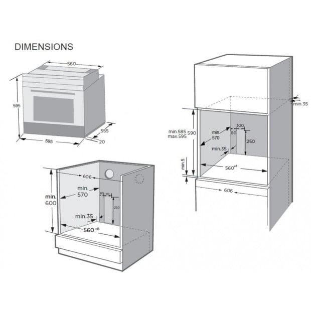 Kleenmaid Multi Function Oven 5 Function Timer 75L 60cm OMF6014 Image 6