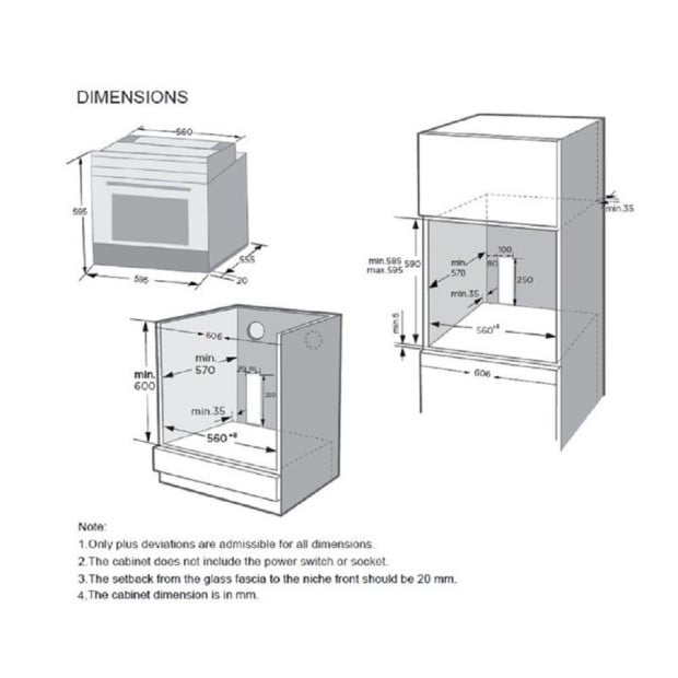 Kleenmaid Built-in 60cm Multifunction Electric Oven OMF6015 Image 4