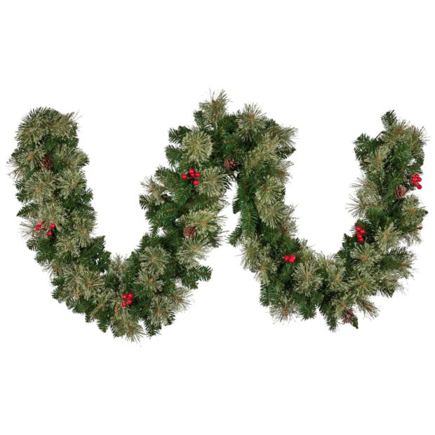 Bristle Berry Multicolour Pre-Lit Christmas Garland - 274cm Image 5