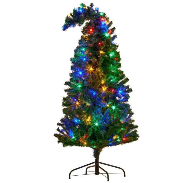 Bad Santa Curved Multicolour Pre-Lit Christmas Tree - 1.2m Image 2