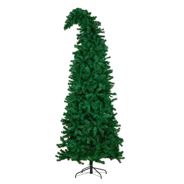 Bad Santa Curved Multicolour Pre-Lit Christmas Tree - 2.3m Image 3