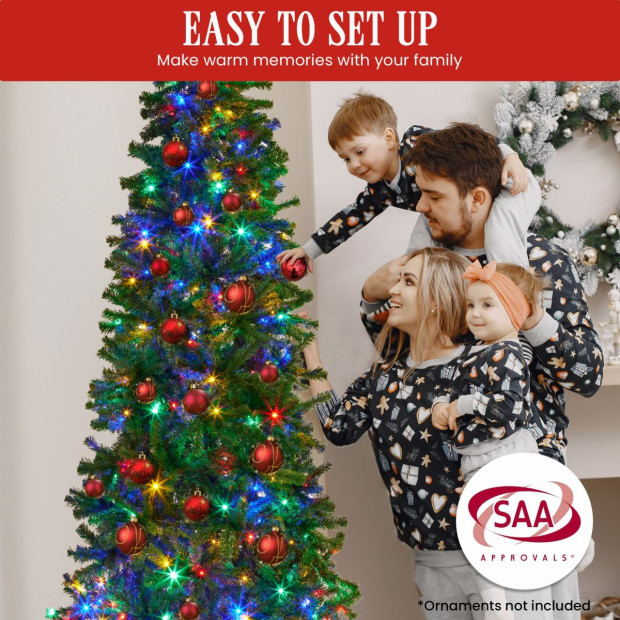 Bad Santa Curved Multicolour Pre-Lit Christmas Tree - 2.3m Image 7