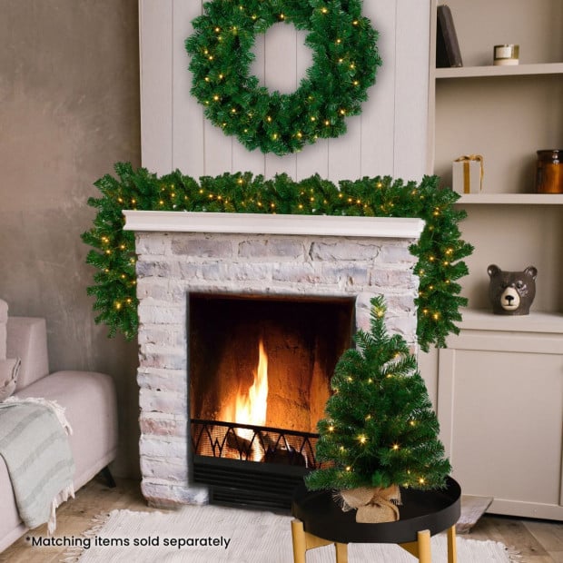 Chadwick Green Pre-Lit Christmas Garland - 274cm Image 5