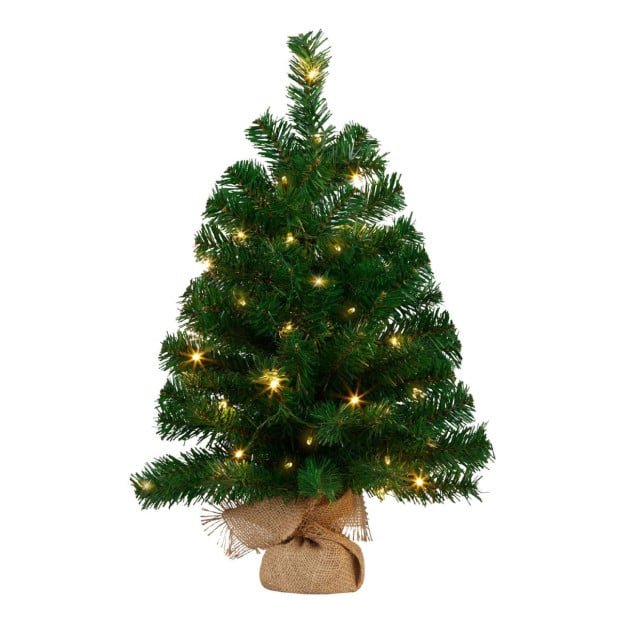 61cm Chadwick Green Pre-Lit Tabletop Christmas Tree Image 2