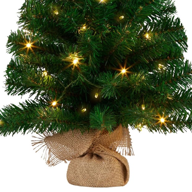 61cm Chadwick Green Pre-Lit Tabletop Christmas Tree Image 3