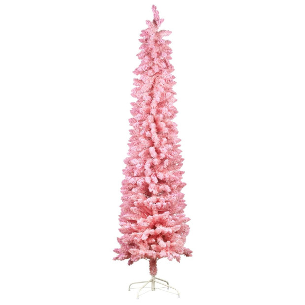 Candy Floss Pink Pre-Lit Multicolour Slim Christmas Tree - 1.8m Image 3