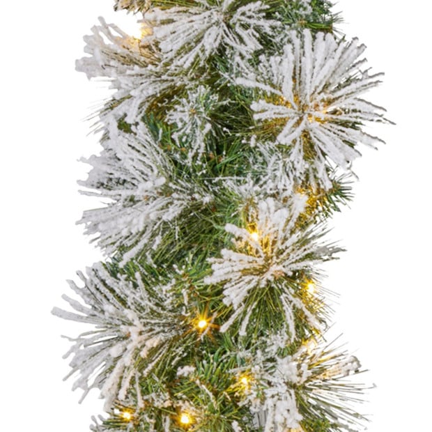 Majestic Snow Prelit Christmas Garland - 274cm Image 4