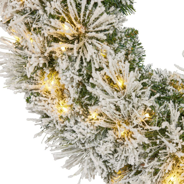 Majestic Snow Christmas Wreath - 61cm Image 5