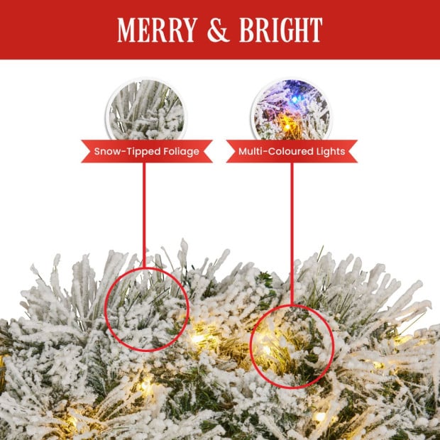 Majestic Snow Christmas Wreath - 61cm Image 7