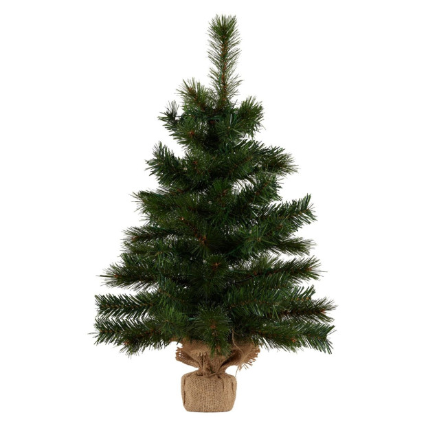 61cm Wintergreen Pre-Lit Tabletop Christmas Tree Image 2