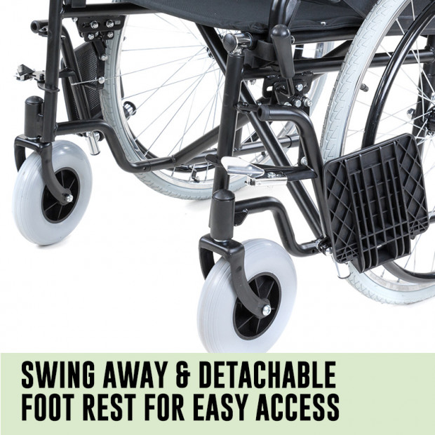 Orthonica 24in Wheelchair with Smooth Glide Tubes - Senator Image 13