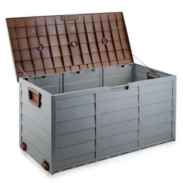 290L Outdoor Weatherproof Storage Box - Brown