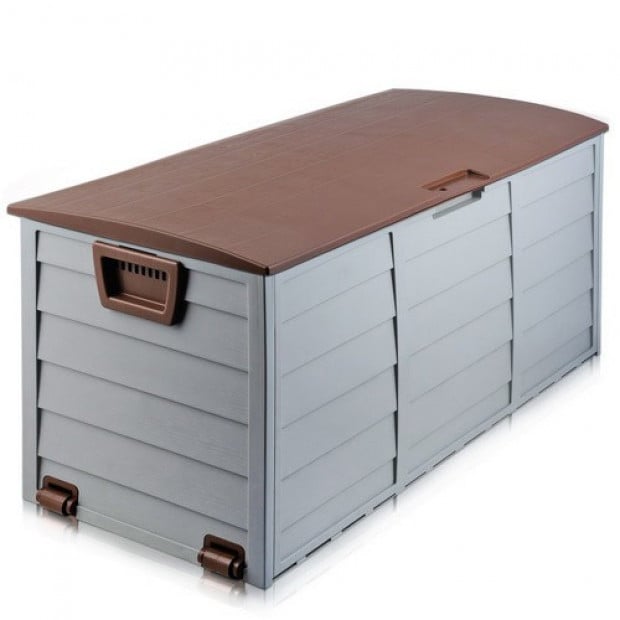 290L Outdoor Weatherproof Storage Box - Brown Image 3
