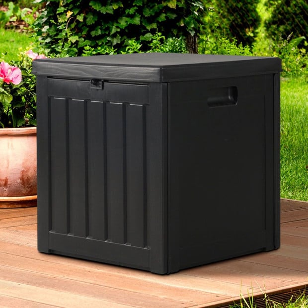 80L Outdoor Storage Box Waterproof Container Toy Tool Shed Image 8