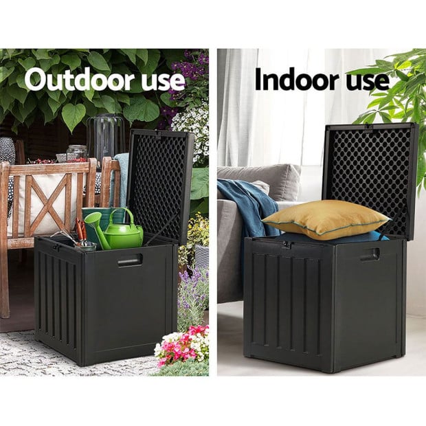 80L Outdoor Storage Box Waterproof Container Toy Tool Shed Image 11