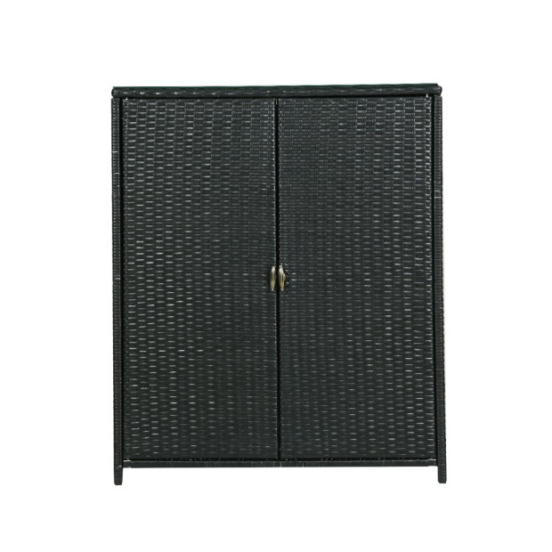 Outdoor Storage Cabinet Box Garage Wicker Shelf Chest Garden Shed Image 3