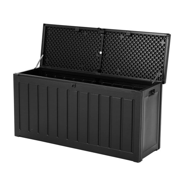240L Outdoor Storage Box Lockable Bench Garden Deck Toy Tool Sheds Image 2