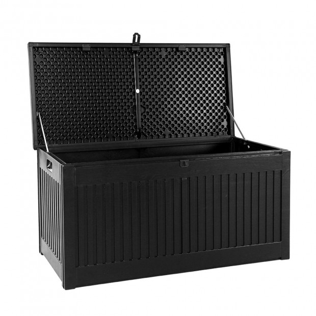 Outdoor Storage Container Garden Indoor Tool Chest Sheds 270L Black Image 3