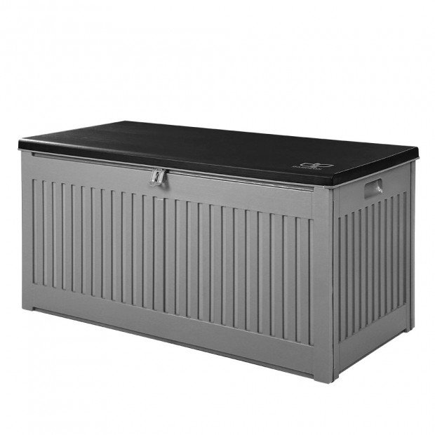 Outdoor Storage Box Container Garden Tool Chest Sheds 270L Dark Grey