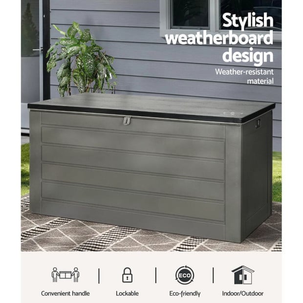 680L Outdoor Storage Container Garden Bench Tool Sheds Chest Image 5