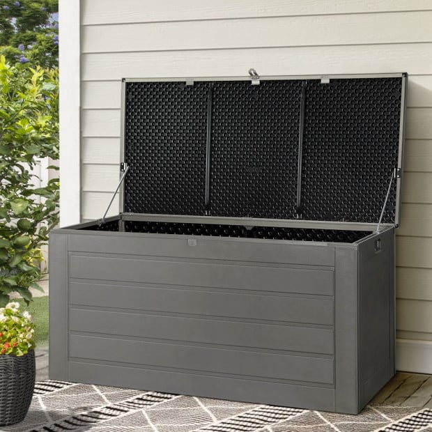 680L Outdoor Storage Container Garden Bench Tool Sheds Chest Image 8
