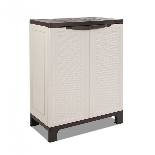 Outdoor Lockable Half Size Adjustable Cabinet Cupboard -L2F