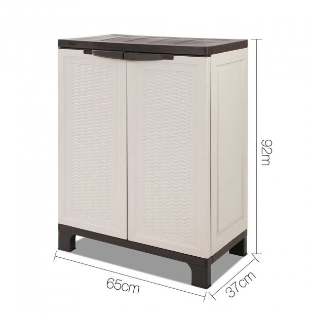 Outdoor Lockable Half Size Adjustable Cabinet Cupboard -L2F Image 1