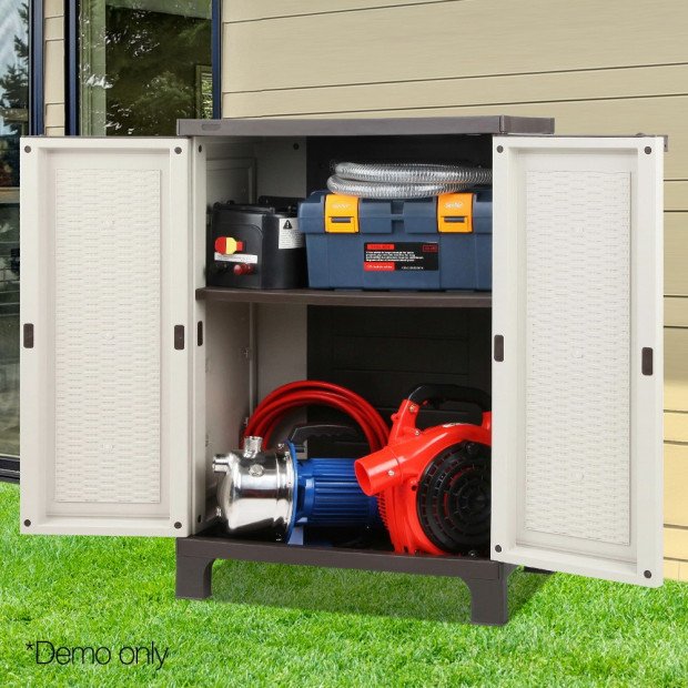 Outdoor Lockable Half Size Adjustable Cabinet Cupboard -L2F Image 7