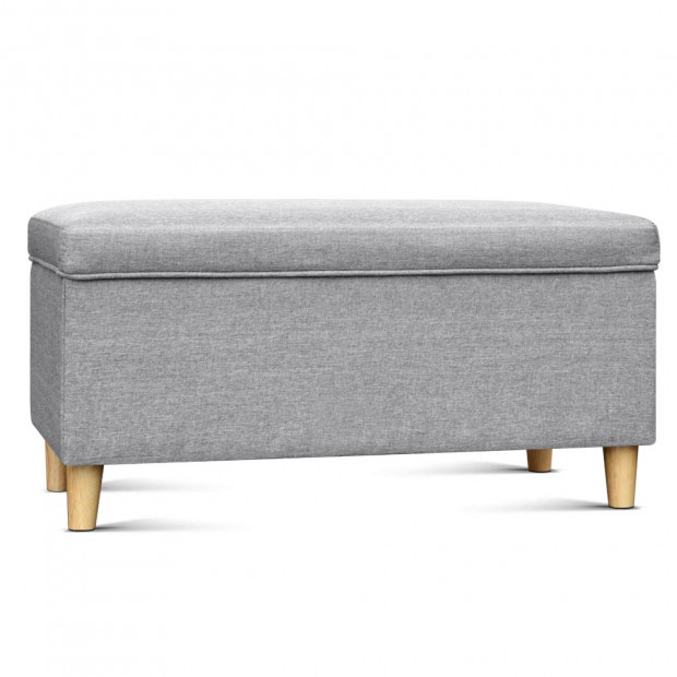 Kids Storage Ottoman - Light Grey