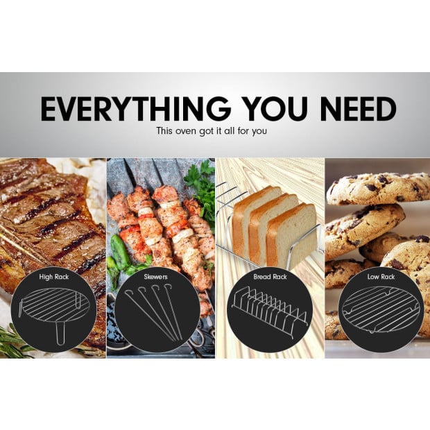 Pronti 17L Family Turbo Convection Oven Broiler Cooker - A18 Black Image 7