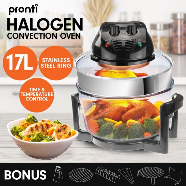 Pronti 17L Family Turbo Convection Oven Broiler Cooker - A18 Black Image 2