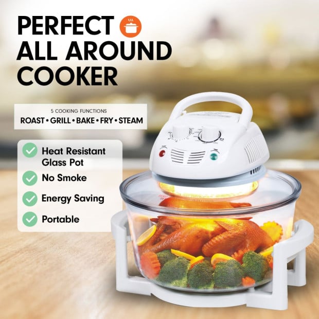 Pronti 17L Family Turbo Convection Oven Broiler Cooker - A18 White Image 10