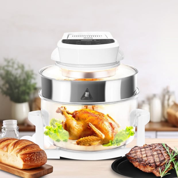 Pronti 17L Digital Family Turbo Convection Oven Broiler Cooker - White Image 11