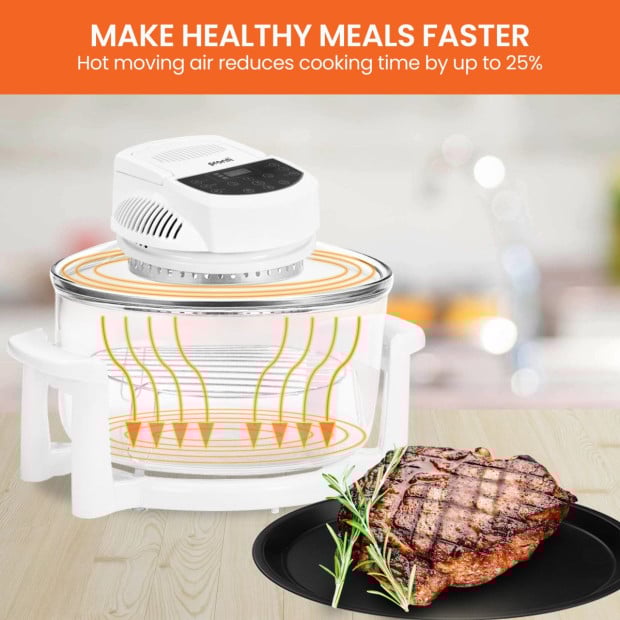 Pronti 17L Digital Family Turbo Convection Oven Broiler Cooker - White Image 8