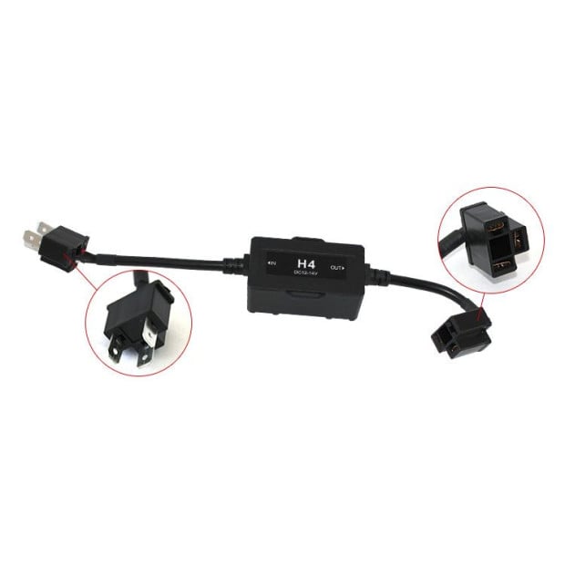 H4 LED Headlight Canbus Conversion Kit Decoder Canceller Load Resistor Image 2