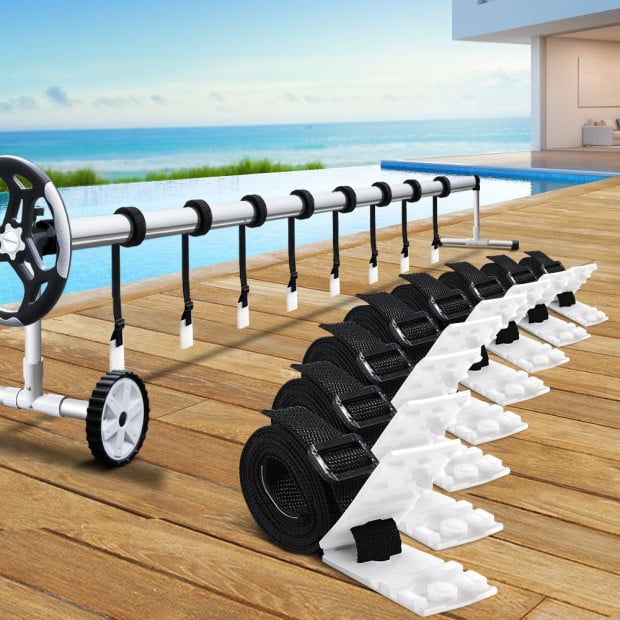 Pool Cover Roller Attachment Straps Kit 8PCS for Swimming Solar Pool Image 7