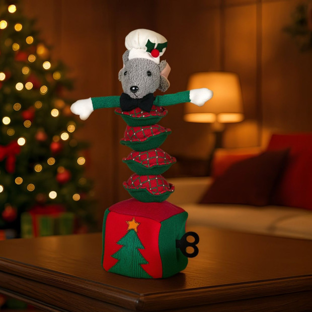 Christabelle 38cm Battery-Operated Christmas Mouse with Animation & Singing Image 5