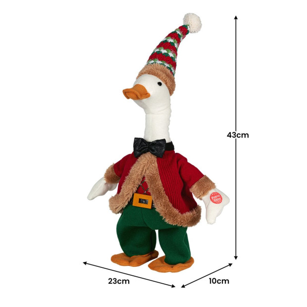 Christabelle 43cm Battery-Operated Christmas Duck with Animation, Tunes Image 3