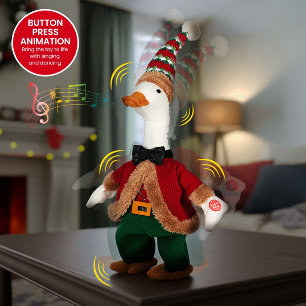 Christabelle 43cm Battery-Operated Christmas Duck with Animation, Tunes Image 4