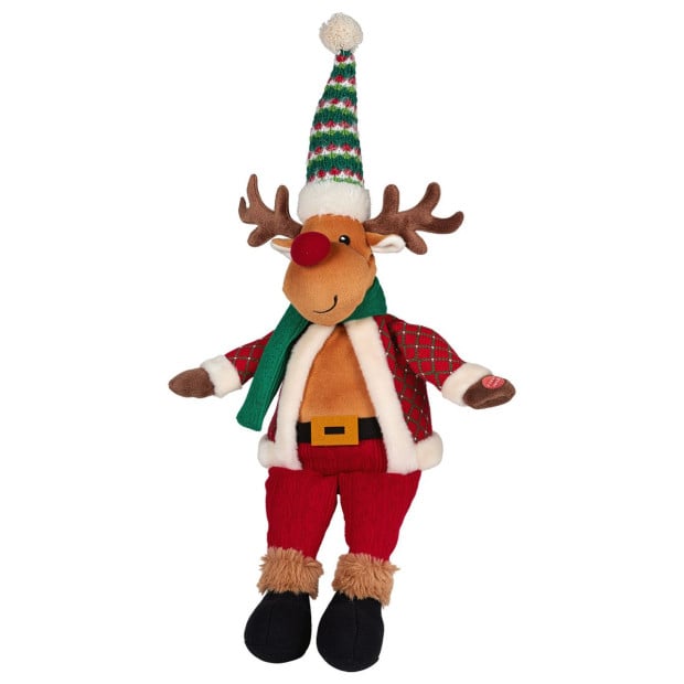 Christabelle 56cm Battery-Operated Christmas Moose with Animation & Music Image 2